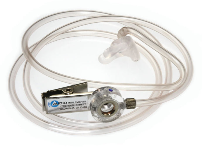 104/114 OCSS-L Audioclarifier with Custom Ear Mold for LEFT EAR, Straight Tube